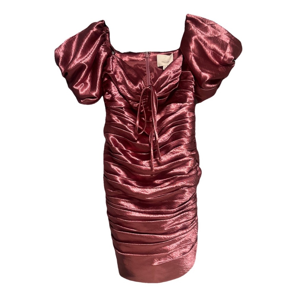 Cinq a Sept Metallic Pink Cocktail Dress